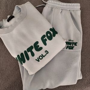 White Fox Sweatshirt and Sweatpants